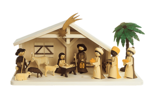 Ulmik Krippe Krippenhaus für 22cm Krippenfiguren