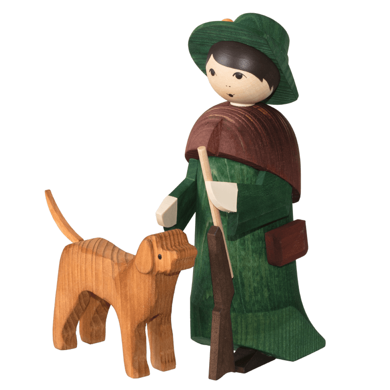 Jäger mit Hund gebeizt 22cm Ulmik