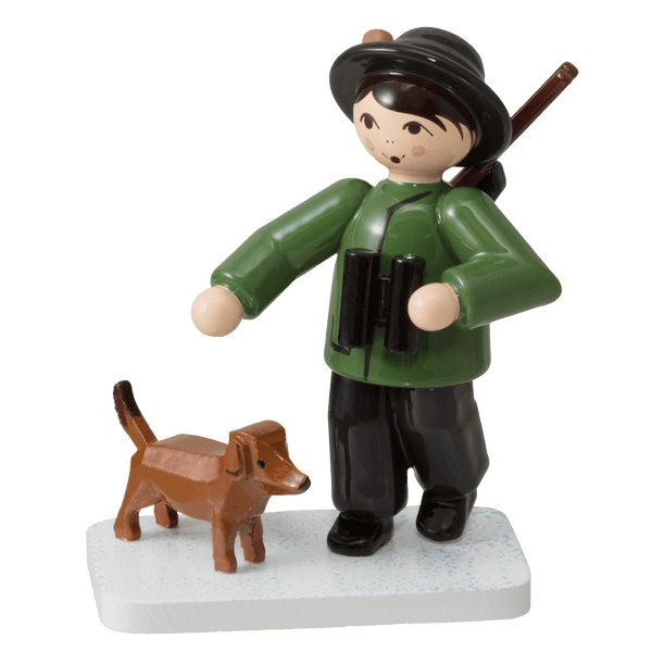 Jäger mit Hund lackiert Ulmik