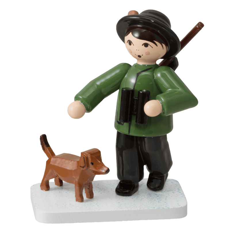 Jäger mit Hund lackiert Ulmik