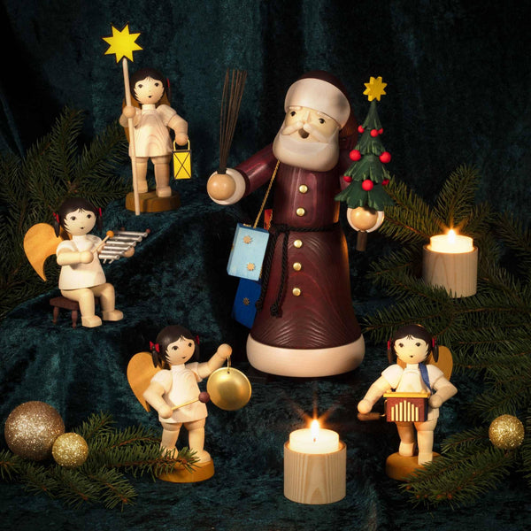 Räuchermann Weihnachtsmann mit Baum gebeizt Ulmik