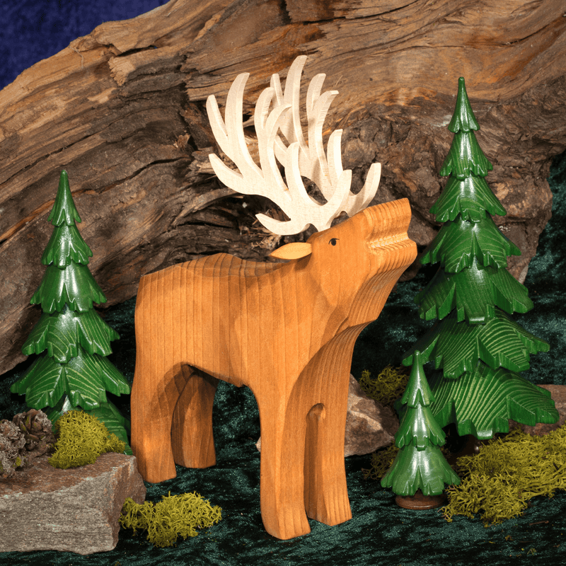 Röhrender Hirsch gebeizt 23cm Ulmik