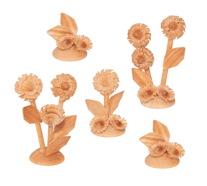 Blumen-Sortiment natur 5-teilig, Ulmik