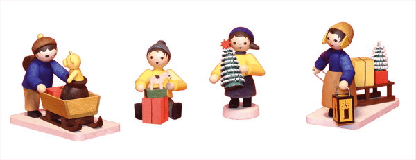 Geschenkekinder 4-teilig gebeizt, Ulmik