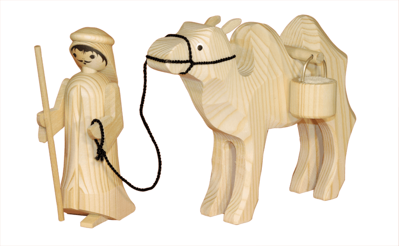 Kameltreiber mit Kamel Eimer natur 13cm, Ulmik