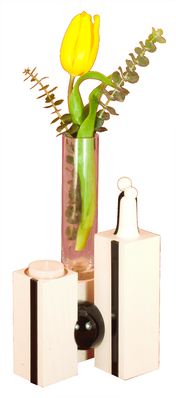 Kugelvase Weiß-Schwarz, Ulmik
