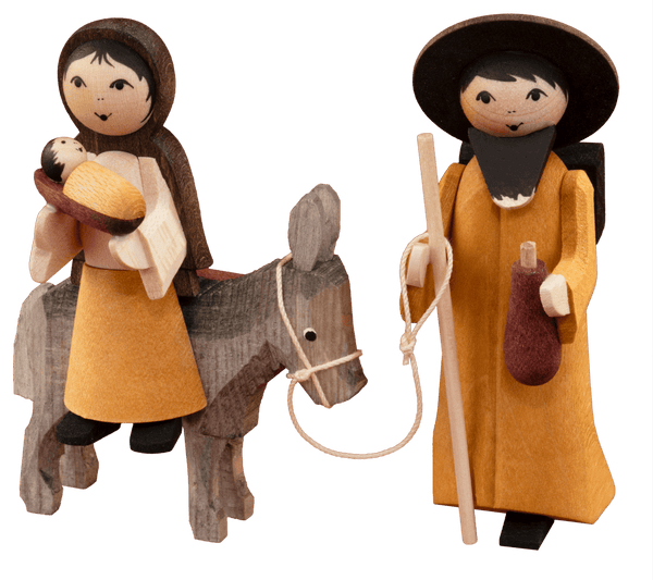Maria und Josef auf Esel gebeizt, Ulmik