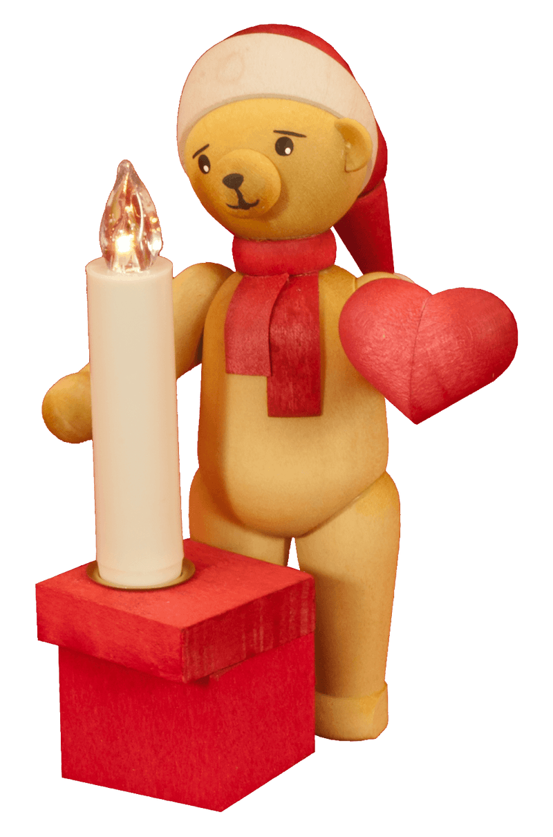Weihnachtsbär mit Herz und Kerze, Ulmik