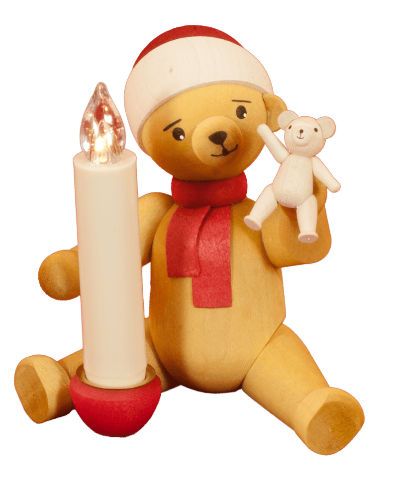 Weihnachtsbär mit Teddy und Kerze, Ulmik
